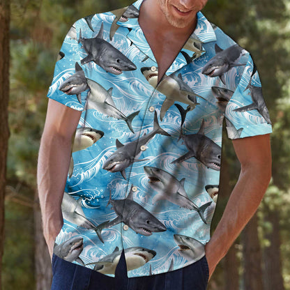 Shark Wave Water T0707 - Hawaii Shirt