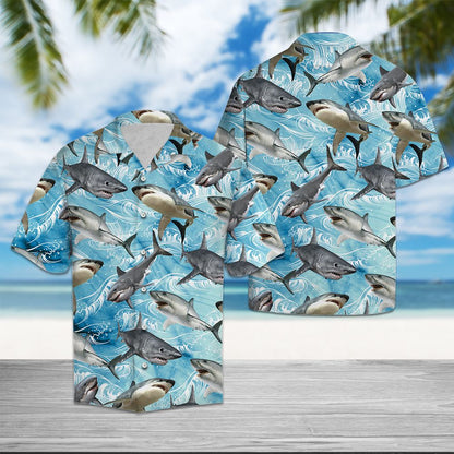 Shark Wave Water T0707 - Hawaii Shirt