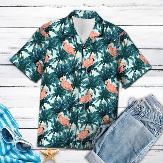 Flamingo Coconut Palm T0807 - Hawaii Shirt