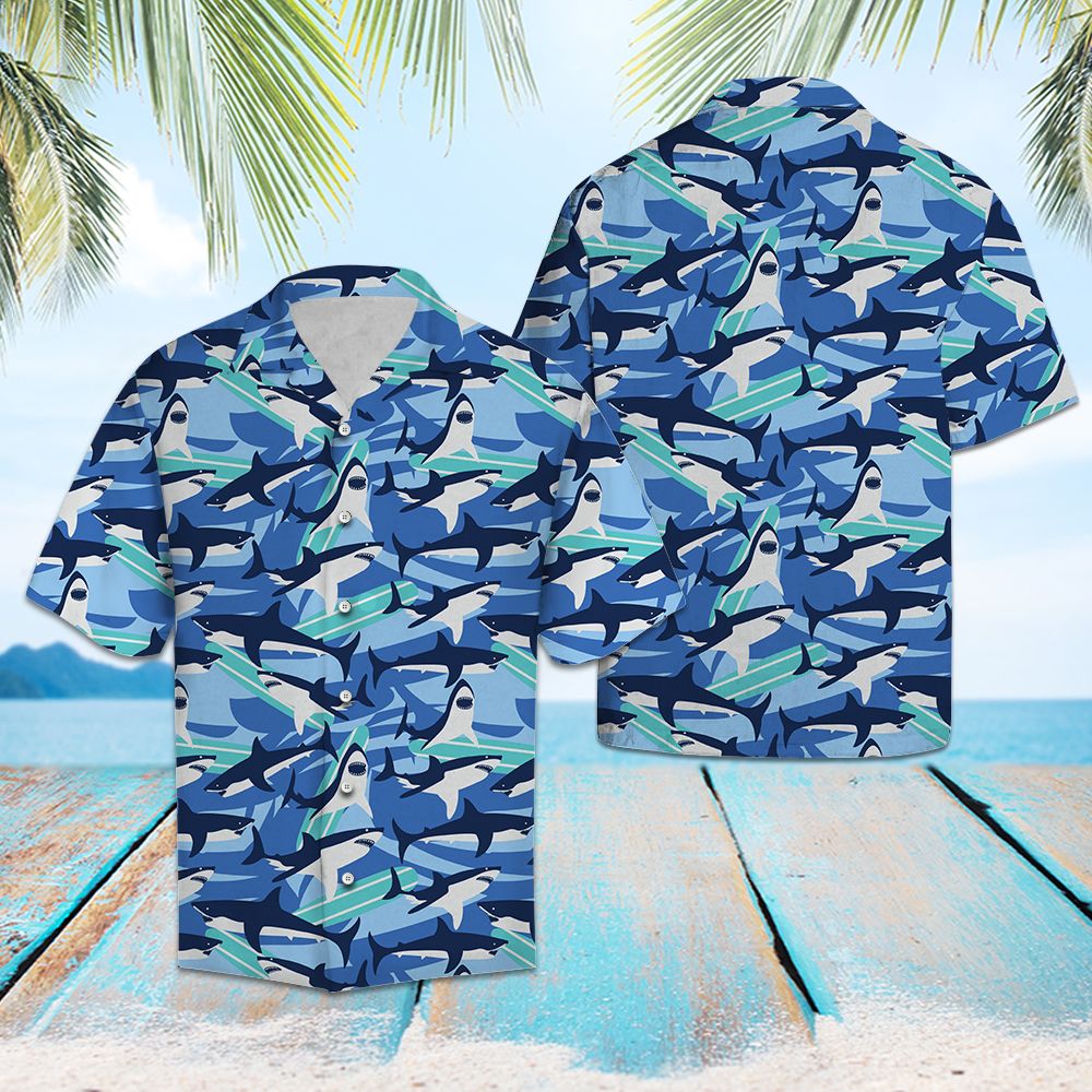 Shark Blue Ocean T0807 - Hawaii Shirt