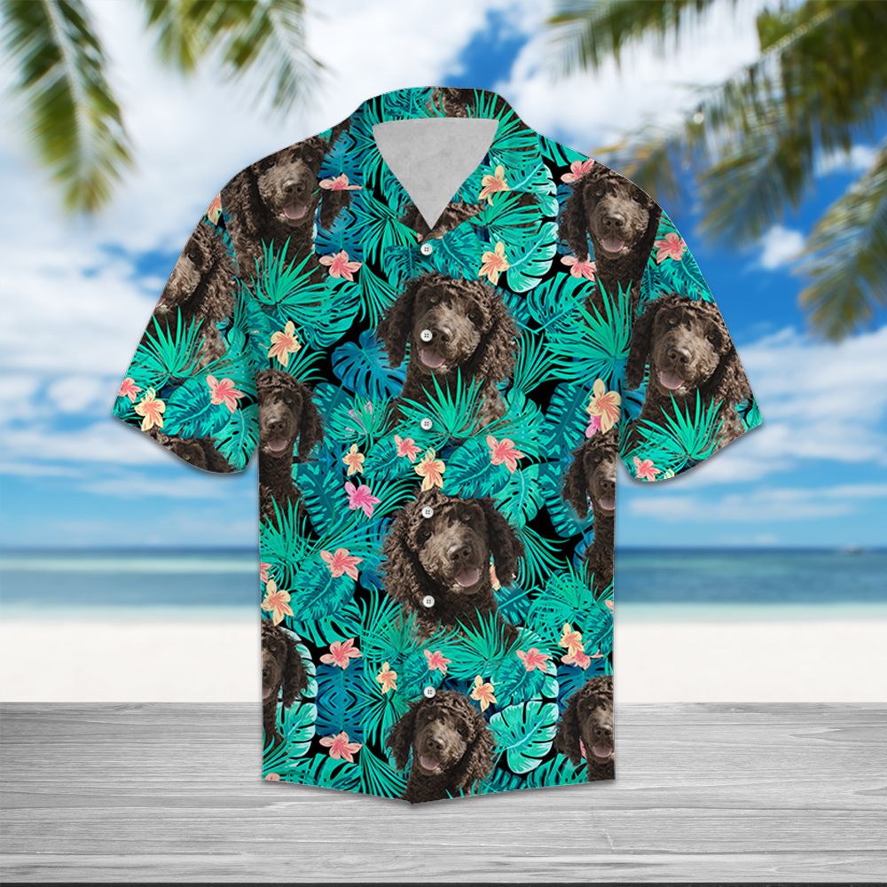 Irish Water Spaniel Tropical T0807 - Hawaii Shirt