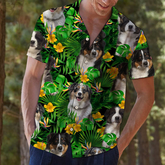 Australian Shepherd Tropical Wild Flower T0807 - Hawaii Shirt
