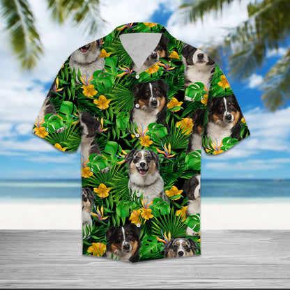 Australian Shepherd Tropical Wild Flower T0807 - Hawaii Shirt