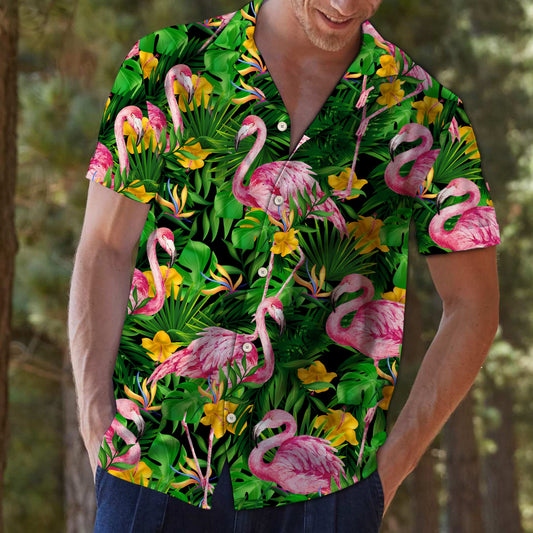 Flamingo Tropical Wild Flower T0807 - Hawaii Shirt