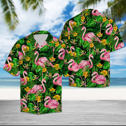 Flamingo Tropical Wild Flower T0807 - Hawaii Shirt