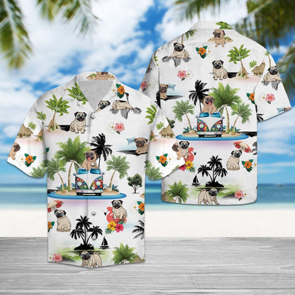Pug Vacation G5708- Hawaii Shirt