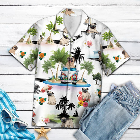 Pug Vacation G5708- Hawaii Shirt