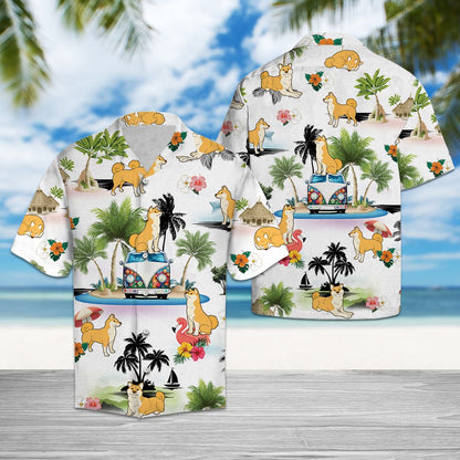 Shiba Inu Vacation G5708- Hawaii Shirt