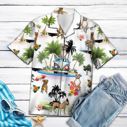 Staffordshire Bull Terrier Vacation G5708- Hawaii Shirt