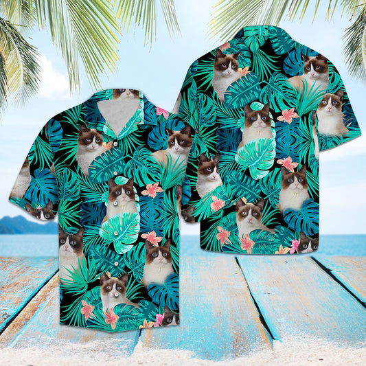 Snowshoe Cat Green Tropical G5708- Hawaii Shirt