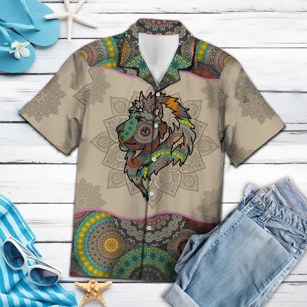 Lion Mandala G5708- Hawaii Shirt