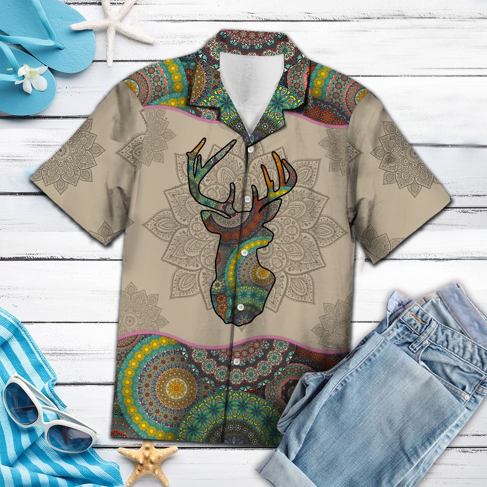 Deer Hunting Mandala G5708- Hawaii Shirt