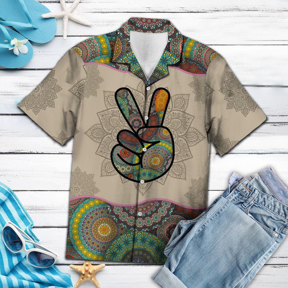 Peace Sign Mandala G5708- Hawaii Shirt