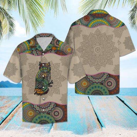 Owl Mandala G5708- Hawaii Shirt