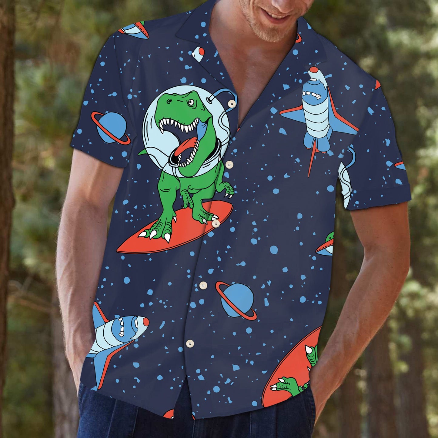 T-rex Space D0807 - Hawaii Shirt