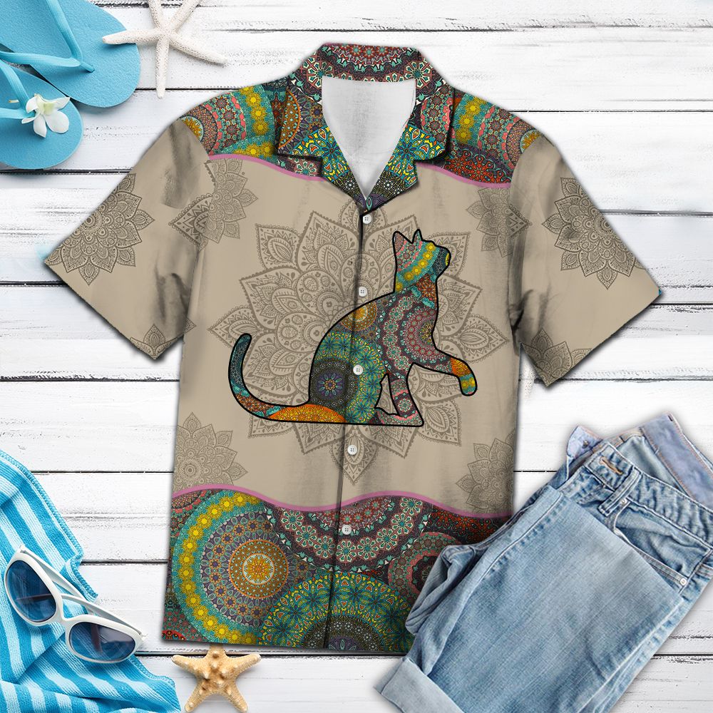 Cat Mandala G5708- Hawaii Shirt