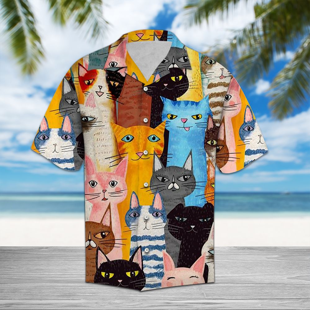 Cat Color D0807 - Hawaii Shirt