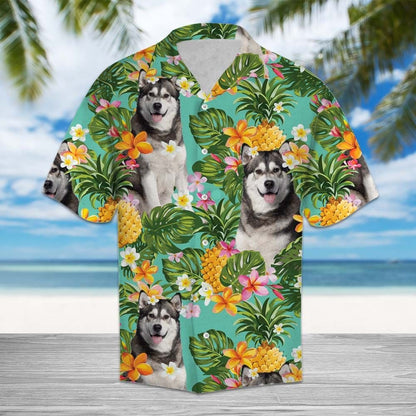 Tropical Pineapple Alaskan Malamute H77035 - Hawaii Shirt