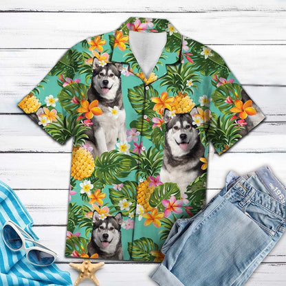 Tropical Pineapple Alaskan Malamute H77035 - Hawaii Shirt