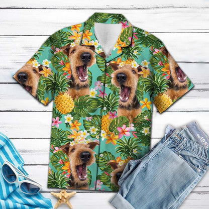 Tropical Pineapple Airedale Terrier H77039 - Hawaii Shirt