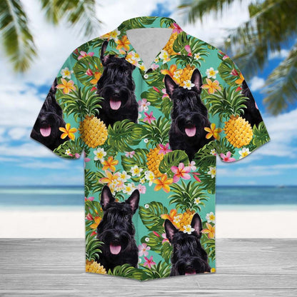 Tropical Pineapple Scottish Terrier H77040 - Hawaii Shirt