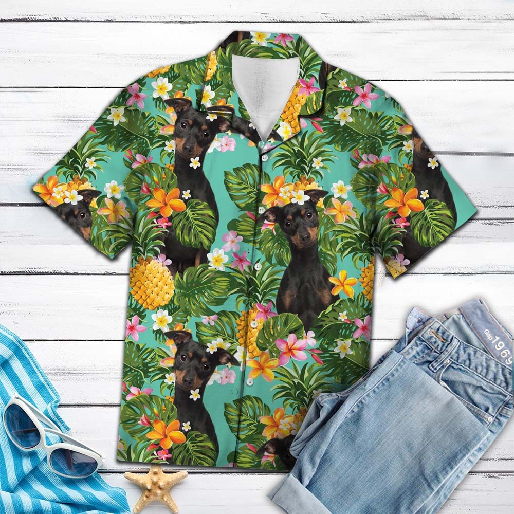 Tropical Pineapple Miniature Pinscher H77042 - Hawaii Shirt
