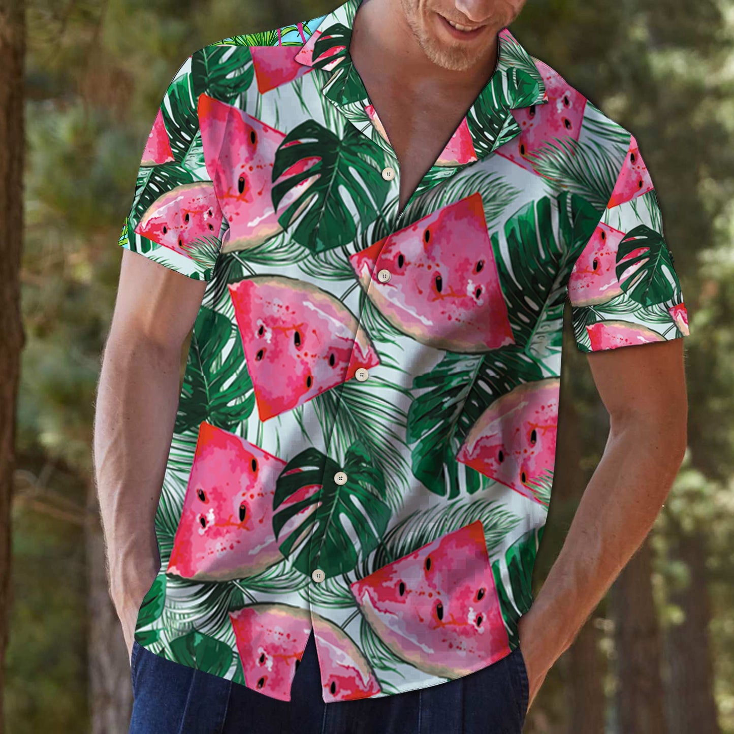 Watermelon Tropical D0807 - Hawaii Shirt