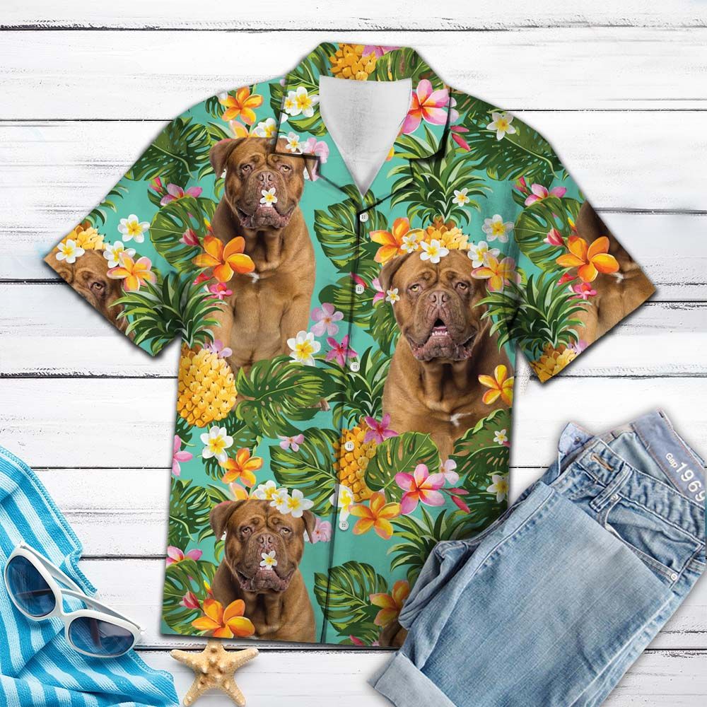 Tropical Pineapple Dogue de Bordeaux H77044 - Hawaii Shirt