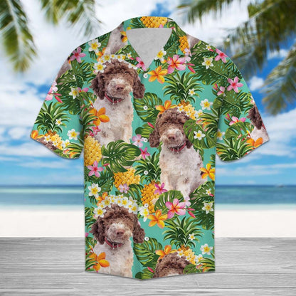 Tropical Pineapple Lagotto Romagnolo H77069 - Hawaii Shirt