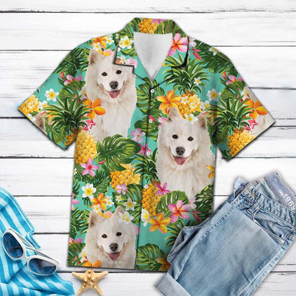 Tropical Pineapple Samoyed H77072 - Hawaii Shirt