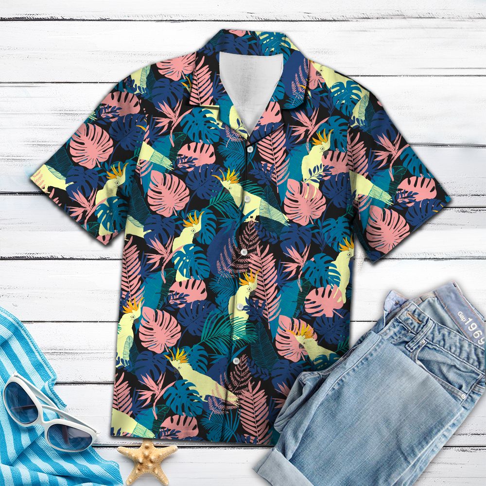 Cockatoo Parrot Palm Leaves T0807 - Hawaii Shirt