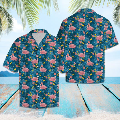 Flamingo Tropical Palm T0807 - Hawaii Shirt