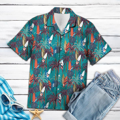 Surfboard Coconut Palm T0807 - Hawaii Shirt