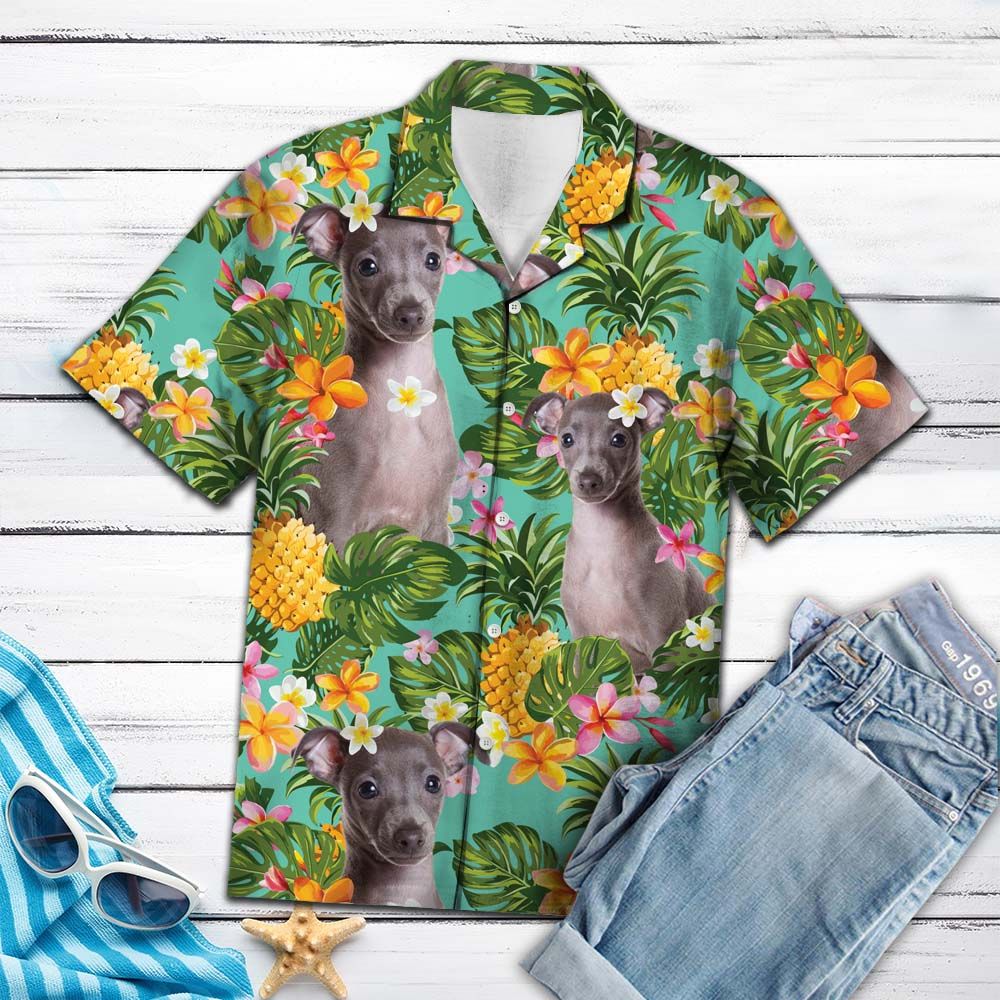 Tropical Pineapple Italian Greyhound H87002 - Hawaii Shirt