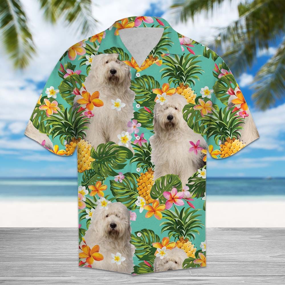 Tropical Pineapple Old English Sheepdog H87005 - Hawaii Shirt