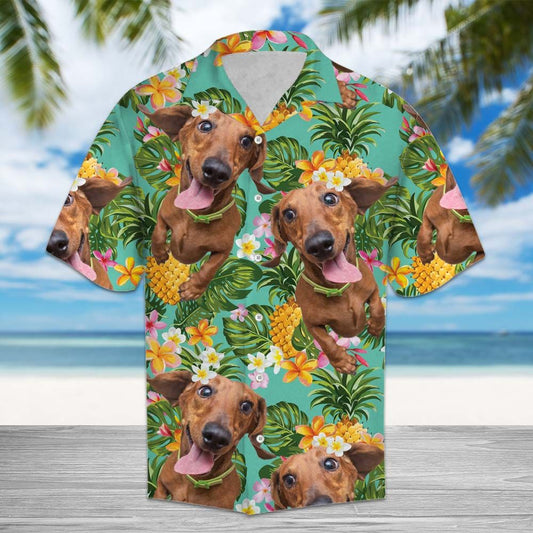 Tropical Pineapple Dachshund H87051 - Hawaii Shirt