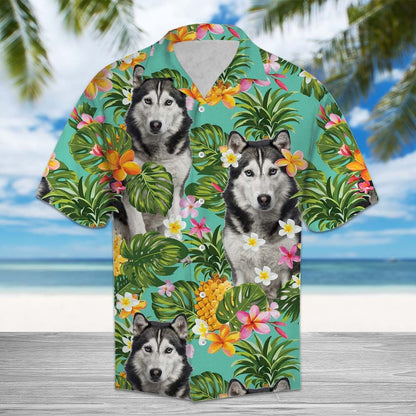 Tropical Pineapple Siberian Husky H87053 - Hawaii Shirt