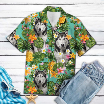 Tropical Pineapple Siberian Husky H87053 - Hawaii Shirt