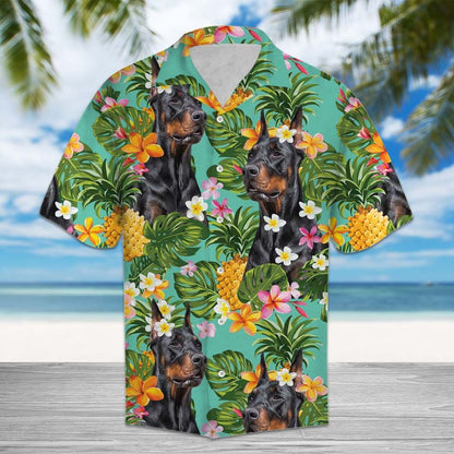 Tropical Pineapple Doberman Pinscher H87054 - Hawaii Shirt