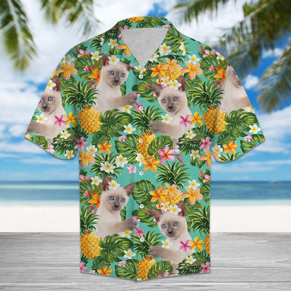 Tropical Pineapple Thai cat H87062 - Hawaii Shirt
