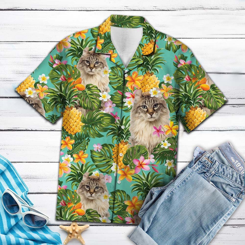 Tropical Pineapple American Curl H87065 - Hawaii Shirt