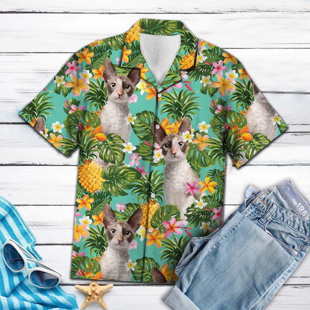Tropical Pineapple Cornish Rex H87066 - Hawaii Shirt