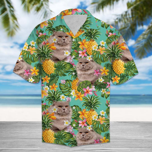 Tropical Pineapple British Longhair H87067 - Hawaii Shirt