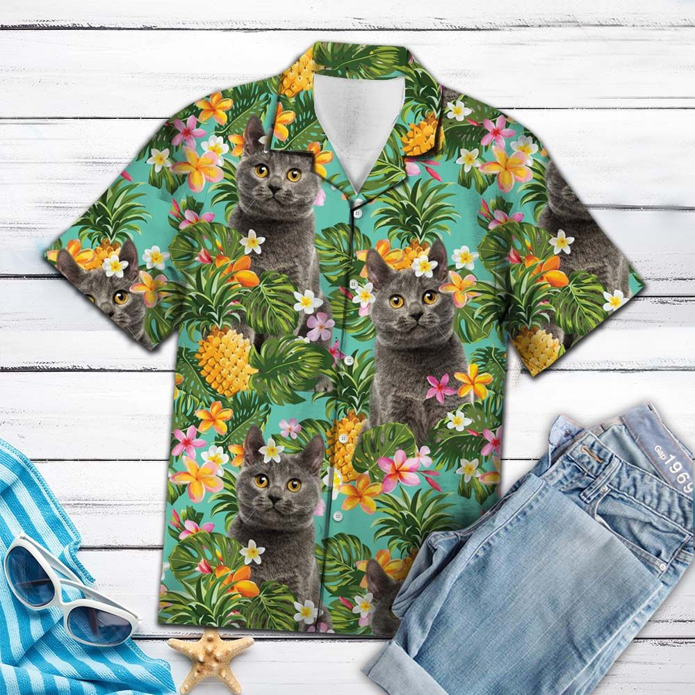 Tropical Pineapple Chartreux H87071 - Hawaii Shirt
