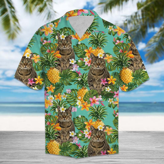 Tropical Pineapple European Shorthair H87076 - Hawaii Shirt