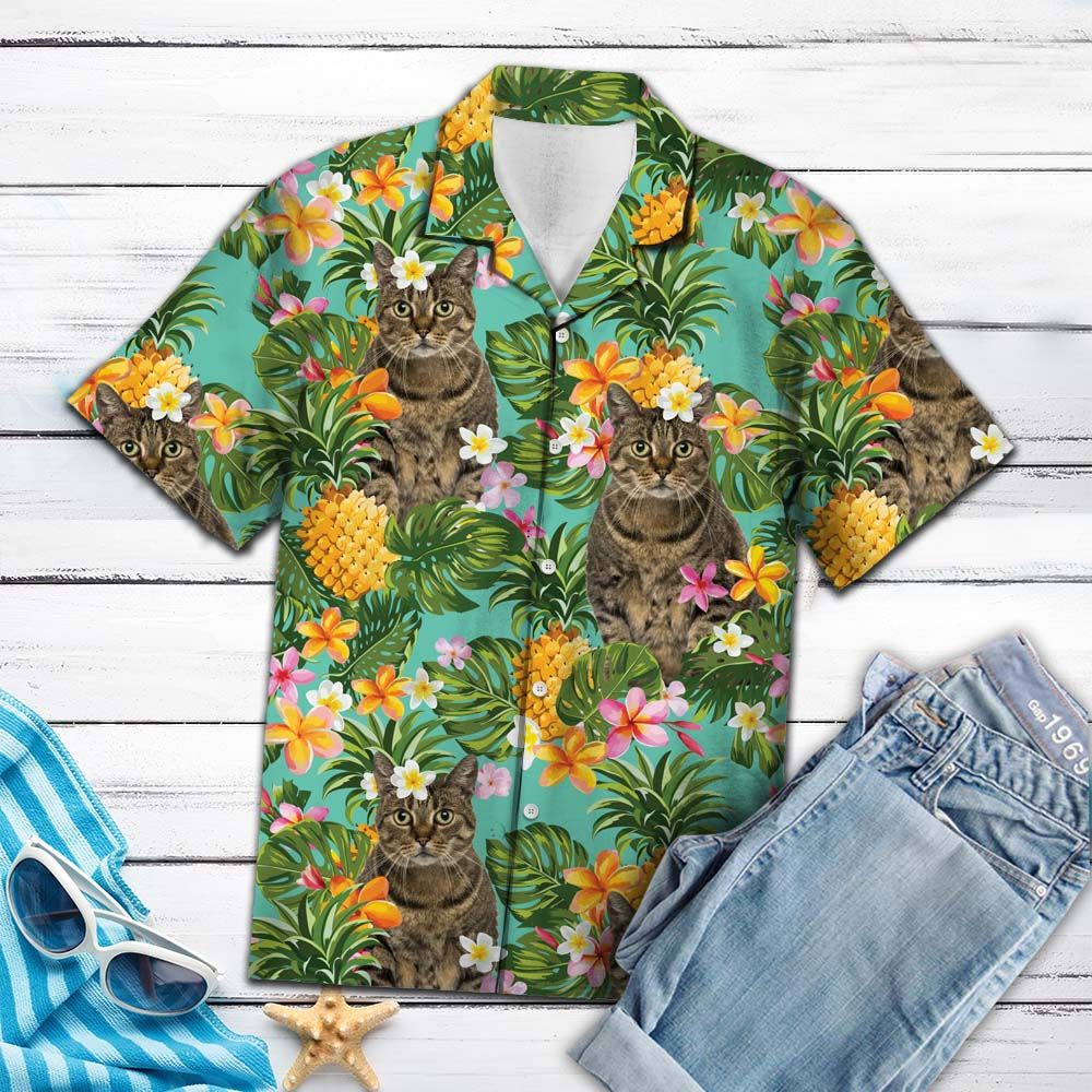 Tropical Pineapple European Shorthair H87076 - Hawaii Shirt