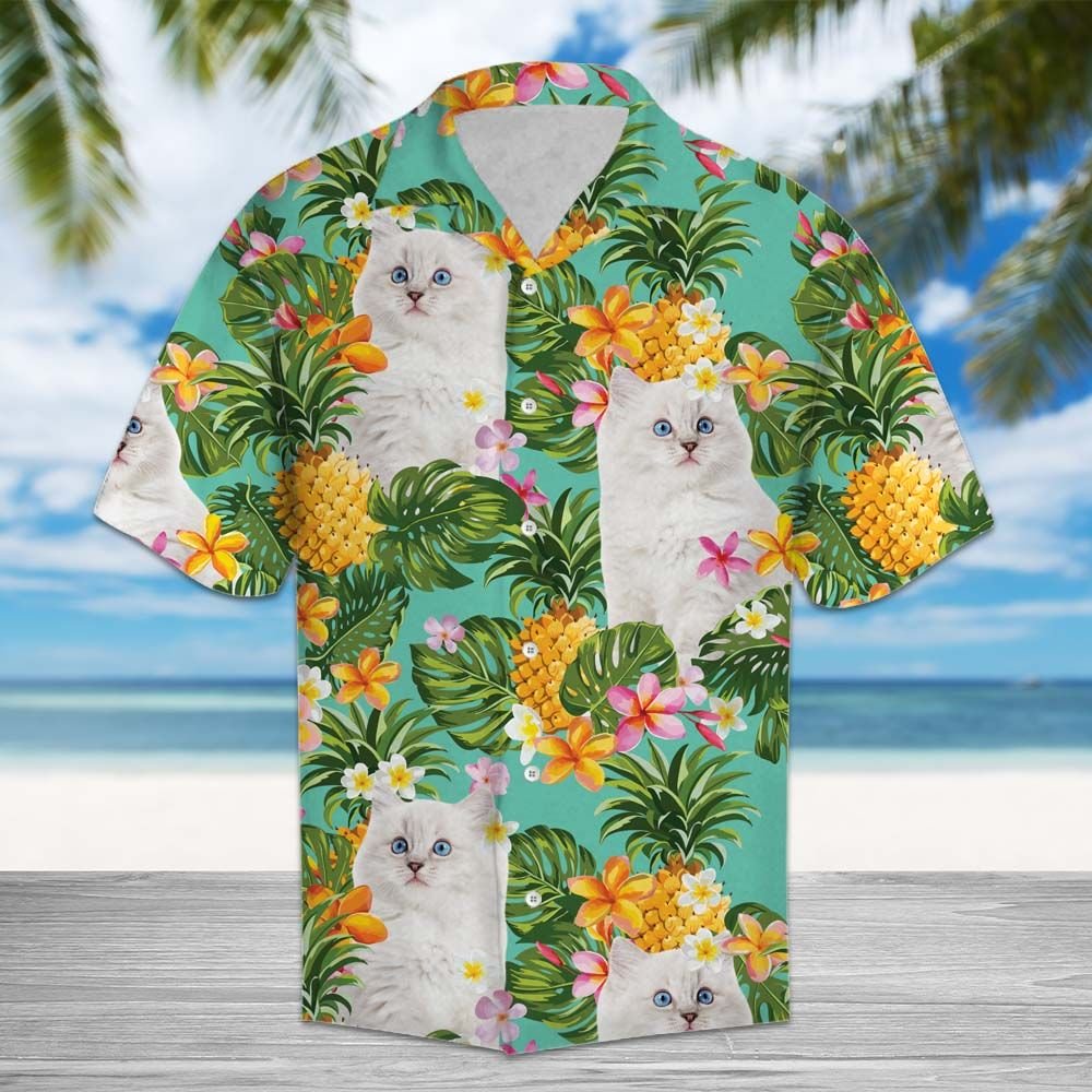 Tropical Pineapple Ragdoll kittens H87079 - Hawaii Shirt