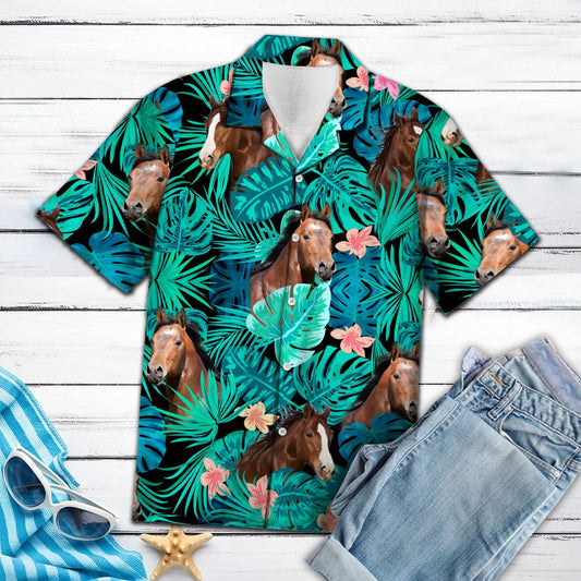 American Quarter Horse Green Tropical G5709 - Hawaii Shirt
