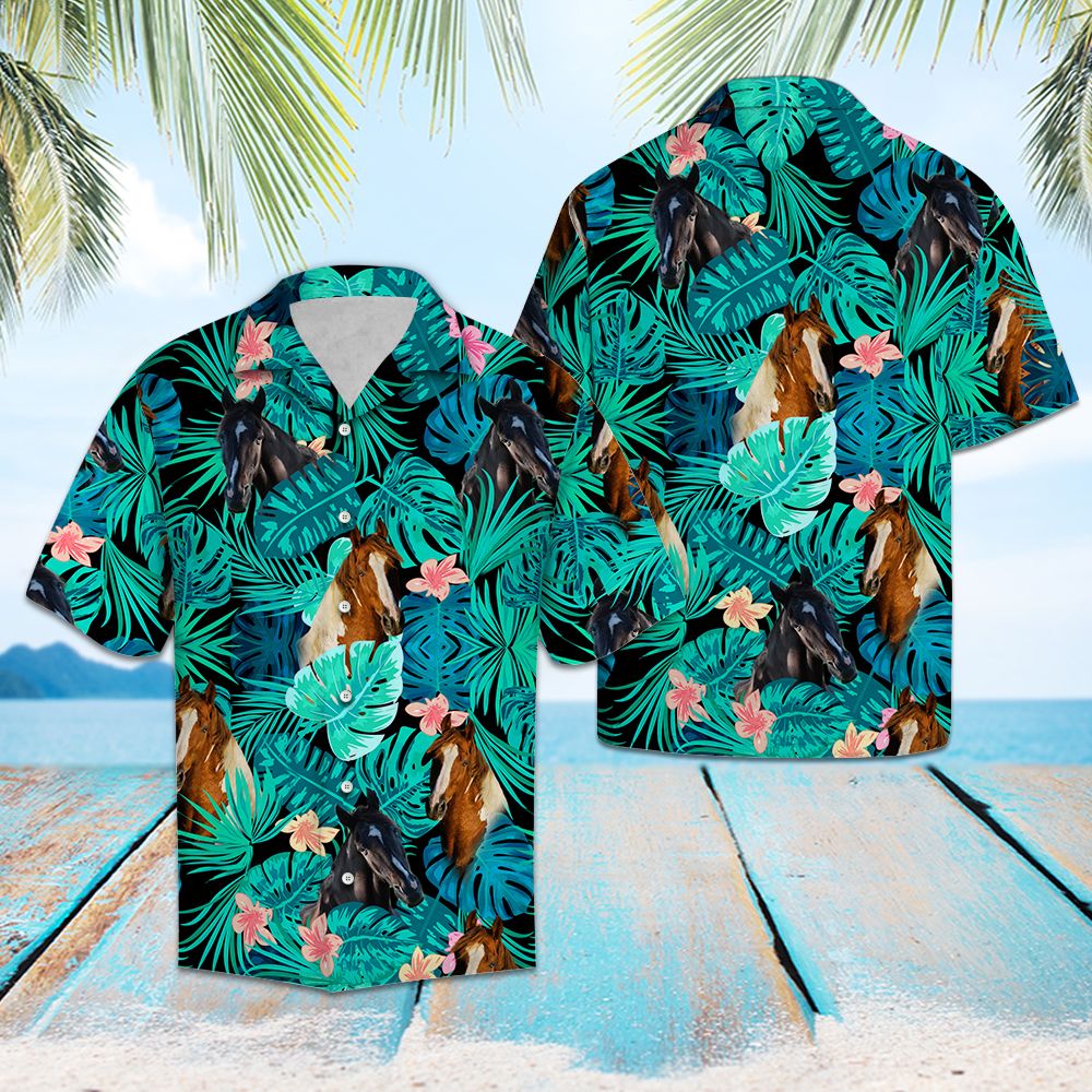 Tennessee Walking Horse Green Tropical G5709- Hawaii Shirt