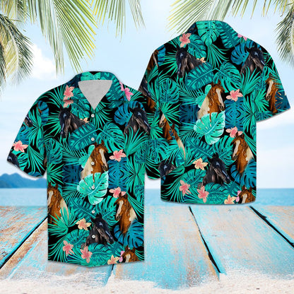 Tennessee Walking Horse Green Tropical G5709- Hawaii Shirt